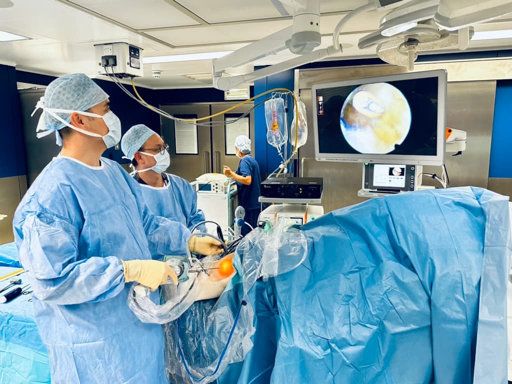 Professor Lee performing endoscopic surgery