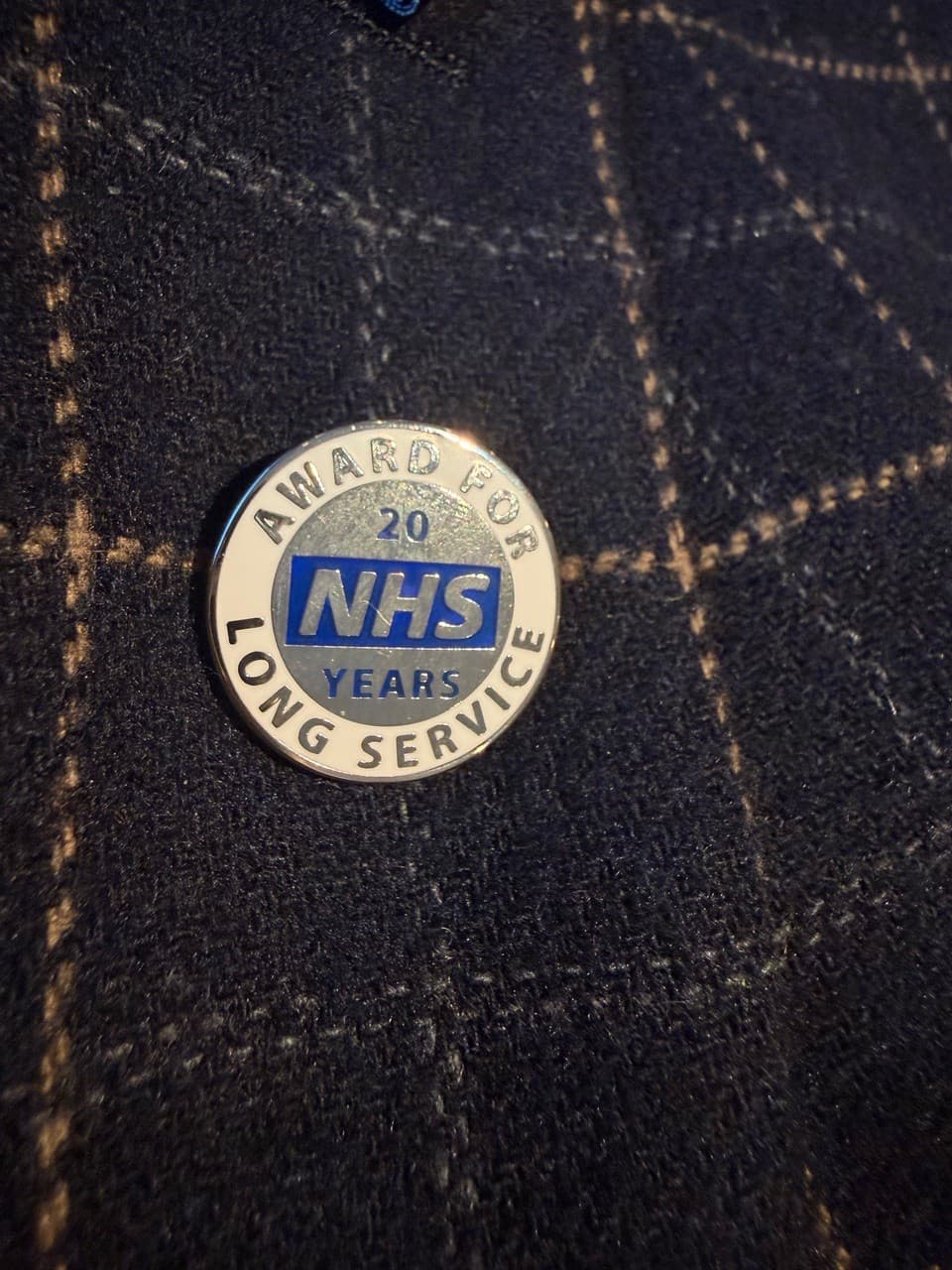 NHS 20 Years Long Service Award pin